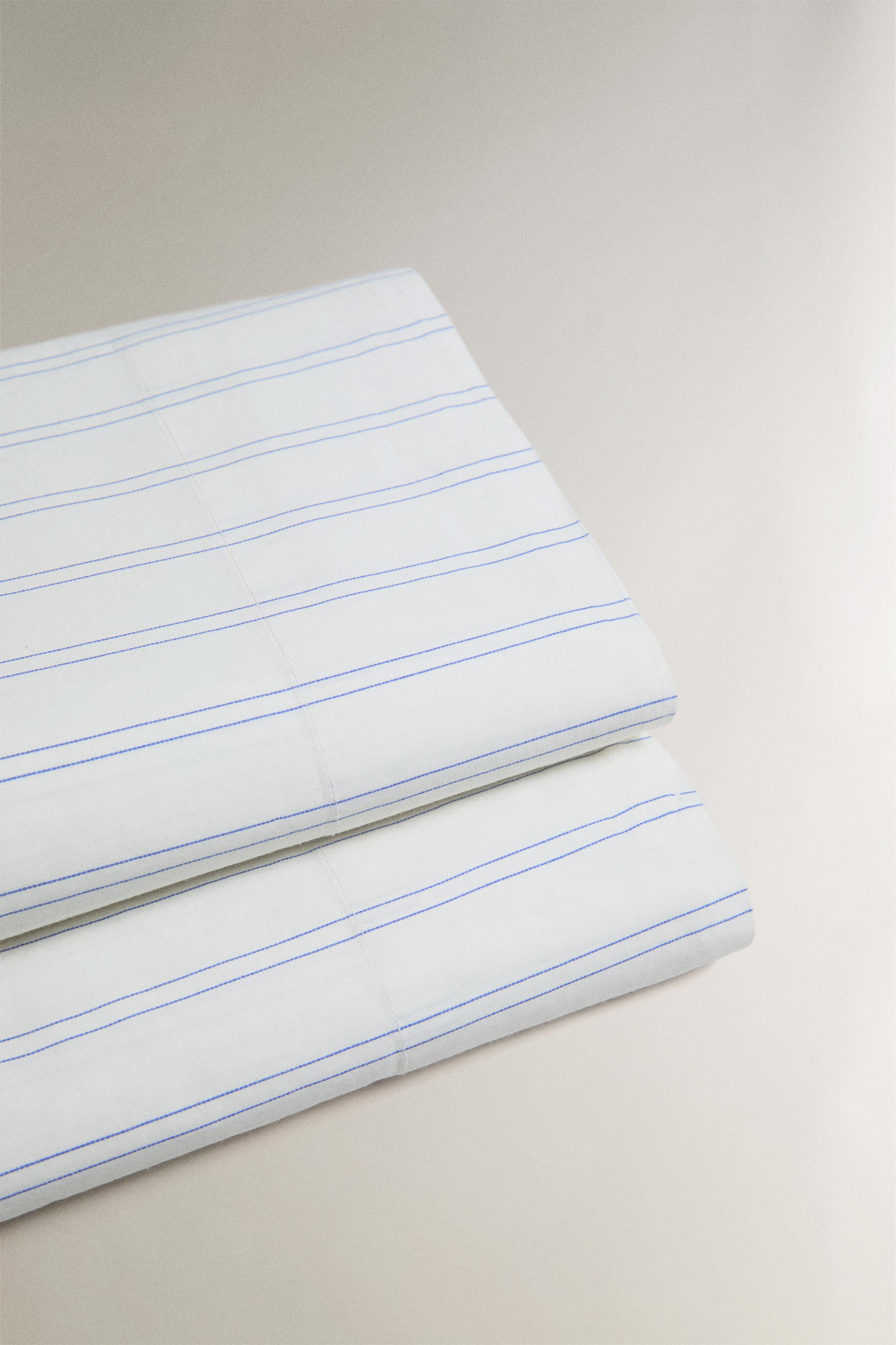 DOUBLE STRIPE COTTON FLAT SHEET